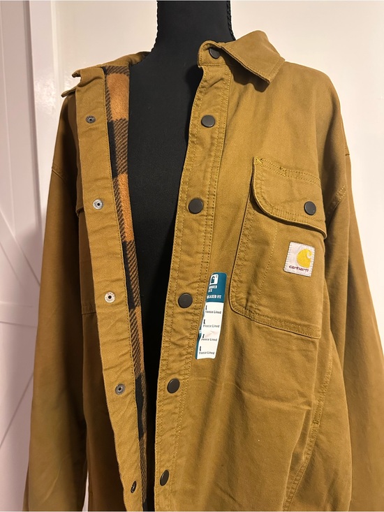 Carhartt Other - Carhartt Men's Tan/Brown Lined Canvas Shirt Jacket